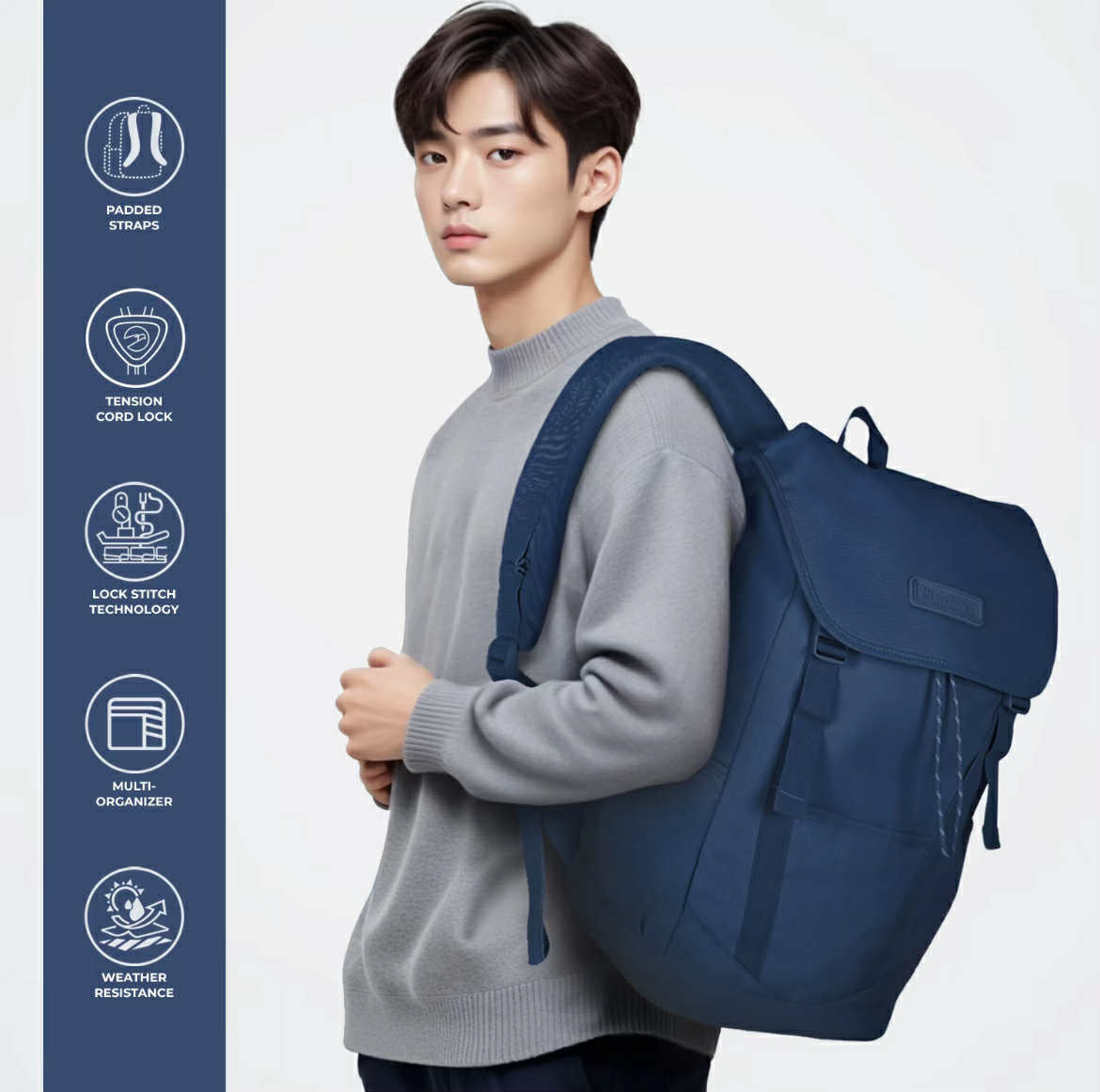 🎒 HAWK Anti-Microbial Laptop Backpack – 100% Authentic | Water-Repellent | Heavy-Duty